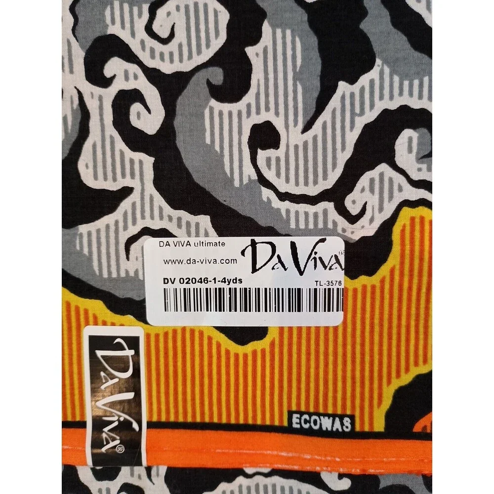 DaViva Ultimate Multicolor African Ethnic Print Fabric Cotton 3 Yds 34